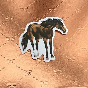 Bay Horse Equestrian Horse Girl Horse Boy Cowboy CowGirl Single Decor Sticker